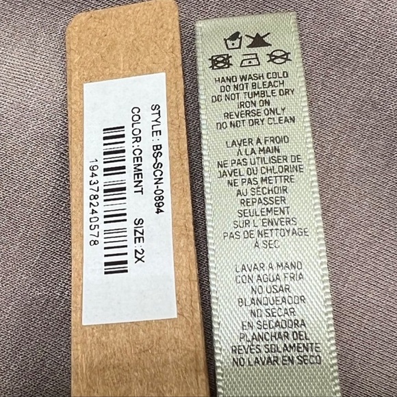 SKIMS FAUX LEATHER SCOOP BODYSUIT CEMENT SIZE 2X - Picture 11 of 12